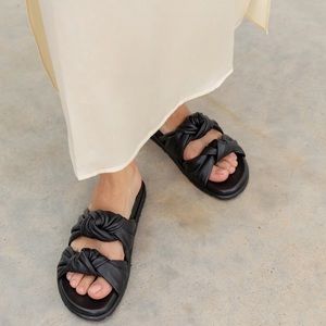 Dear Frances Tye Knotted Sandal, Black